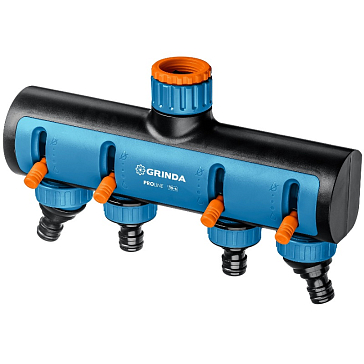 Изображение товара Распределитель четырехканальный Grinda PROLine TS-4 3/4" внутренняя резьба
