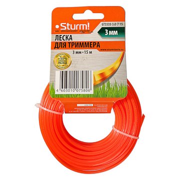 Изображение товара Леска для триммера Sturm GT3535-3.0-15 мм для газона и кустарников