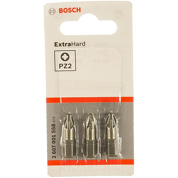 Изображение товара Бита Bosch 2.607.001.558, PZ2 XH, 25 мм, 3 предмета