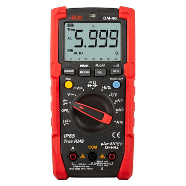 Изображение товара Цифровой мультиметр RGK DM-40 779661 полупрофессиональный измерительный прибор