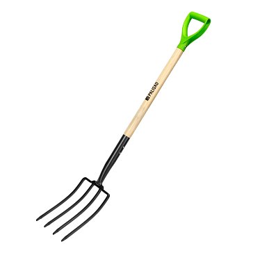 Изображение товара Вилы огородные Palisad 61394 (4-рогие, кованые, 195х295х1165 мм, деревянный лакированный черенок)