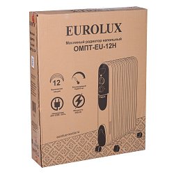 Масляный радиатор с терморегулятором Eurolux ОМПТ-EU-12Н 67/3/20 (12 секций, термостат, механическое управление)