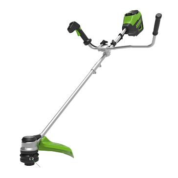 Изображение товара Триммер аккумуляторный Greenworks 2108407UB, 60V, 40 см, бесщеточный с велосипедной ручкой, с 1хАКБ 4Ач и ЗУ