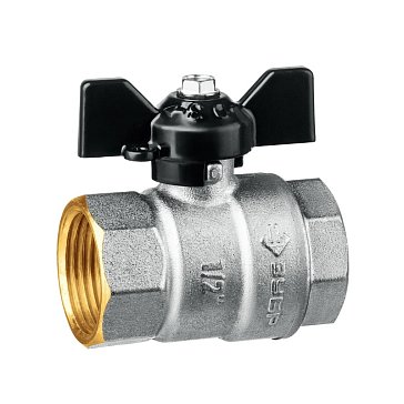 Изображение товара Кран шаровой Зубр 51323-1/2 с ручкой бабочка для водоснабжения