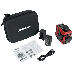 Лазерный уровень (клизиметр) Condtrol GFX360-3 1-2-222, 360°, аккумуляторы и чехол в комплекте