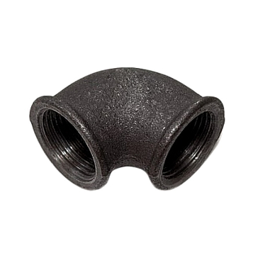 Изображение товара Прямой уголок ДУ-20 из чугуна для металлических труб 90° резьба внутренняя