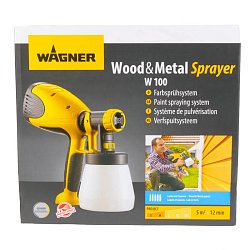 Электрический краскораспылитель Wagner W100, мощность 280 Вт, регулировка скорости поток