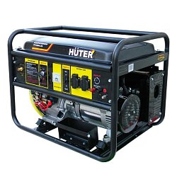 Однофазный газовый генератор Huter DY6500LXG (мощность 5 кВт, тип газа: природный газ, ручной стартер)