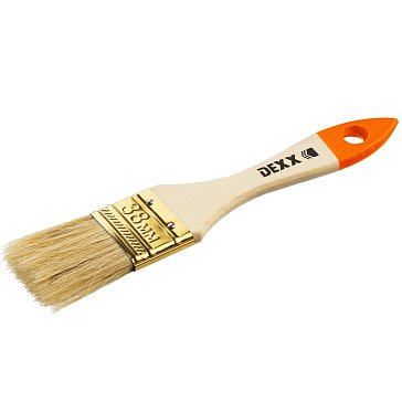 Изображение товара Кисть флейцевая DEXX "ПРАКТИК" 0100-038_z02, деревянная ручка, натуральная щетина, индивидуальная упаковка, 38мм