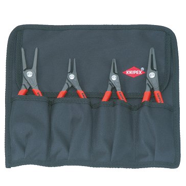 Изображение товара Набор щипцов прецизионных для внутренних и внешних стопорных колец Knipex KN-001957, 4 предмета