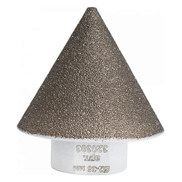 Изображение товара Фреза алмазная конусная Diam Extra Line V-TECH 320303 2-38x30xМ14 (вакуумное спекание) керамика, керамогранит, гранит, мрамор