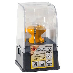 Фреза для ручек интегрированных в мебель Энкор 10657, Ø 30х22, R5/2,8 хвостовик 8 мм