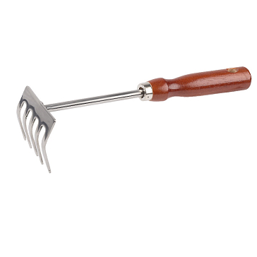 Изображение товара Грабельки ручные Grinda 8-421149_z01 (250 мм, нержавеющая сталь, деревянная ручка)