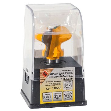 Изображение товара Фреза для ручек интегрированных в мебель Энкор 10658, Ø 38,1х23,8, R5,2/2,9 хвостовик 12