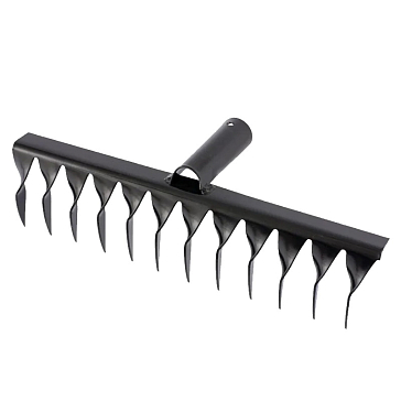 Изображение товара Грабли стальные 12 зубьев Сибртех 61740, 300 мм, без черенка