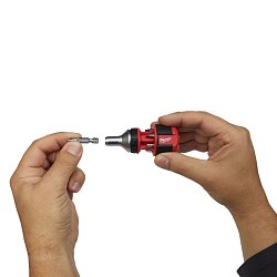 Отвертка универсальная Milwaukee 4932471868 короткая, с трещоткой, 8 в 1