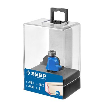 Изображение товара Фреза кромочная калевочная №6 Профессионал 28707-38.1, 38.1x18мм, радиус 6.3мм 28707-38.1