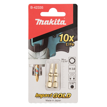 Изображение товара Насадка Makita Impact Gold ShorTon HEX3.0 B-42335 30 мм для шуруповёрта