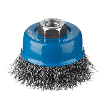 Изображение товара Щетка чашечная для УШМ Зубр "ЭКСПЕРТ" 35261-060_z02 витая стальная проволока 0,3мм, 60ммхМ14