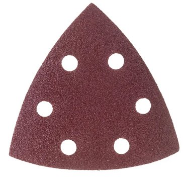 Изображение товара Шлифлист Gepard GP5006-120, 93мм, дельта, Р120 д/дерева, 6 отв., 5шт. 