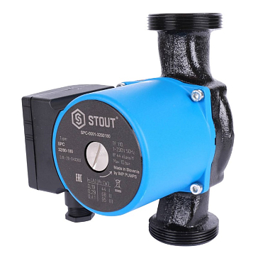 Изображение товара Насос циркуляционный Stout SPC-0001-3260180 32/60-180 (14.4 м³/ч, монтаж 2", 95 вт)