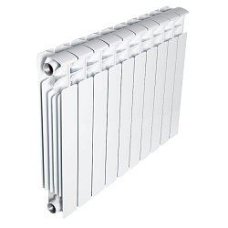 Радиатор биметаллический Rifar Base 500, 10 секций, боковое подключение трубы