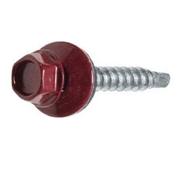 Изображение товара Саморез кровельный Starfix SMP2-101690-80, 4.8х29 мм цинк, шайба с прокл., PT1, RAL 3003 (80 шт в пласт. конт.) 