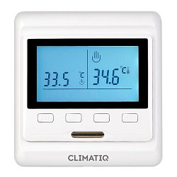 Терморегулятор программируемый Climatiq PT 20665 (белый, выносной/встроенный температурные датчики)