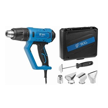 Изображение товара Термовоздуходувка в чемодане + набор сопл Bull HG 6501 0326218