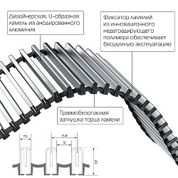 Конвектор внутрипольный Royal Thermo ATRIUM-90/200/1400-DG-U-NA НС-1430111