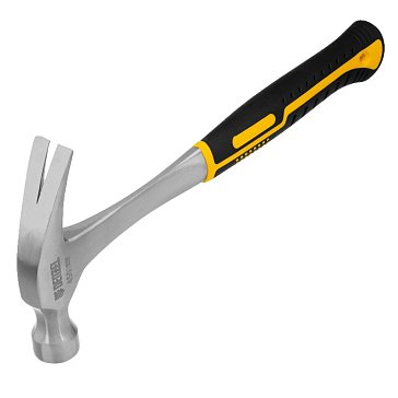 Изображение товара Молоток-гвоздодер Denzel 10423 450 г цельнометаллический двухкомпонентная рукоятка