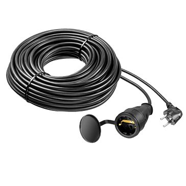 Изображение товара Удлинитель-шнур Зубр "ПВС 315-Ш" 55020-30, 30м, 3500Вт, 1 гнездо, IP44, ПВС 3х1,5мм2 