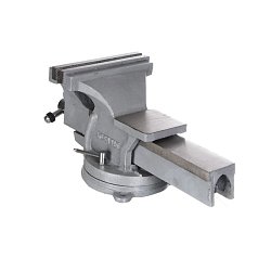 Тиски стальные Кобальт 248-993 (поворотное основание, слесарный тип, стальные, вес 16.5 кг)