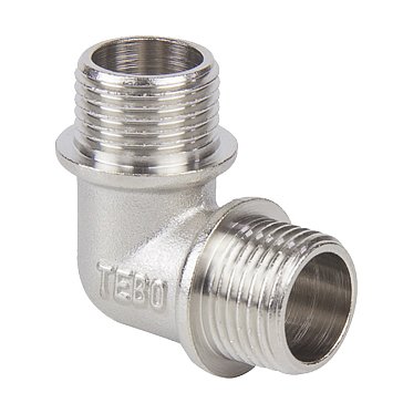 Изображение товара Угольник Tebo 1/2" наружная резьба для металлических труб турецкое качество