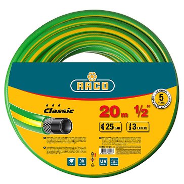 Изображение товара Поливочный шланг Rасо CLASSIC 40306-1/2-20 (трёхслойный, армированный, 1/2", 20 м)