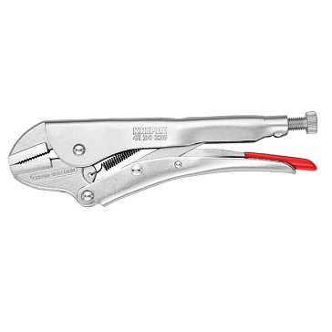 Изображение товара Зажим ручной Knipex KN-4124225, плоские губки, круг 25 мм, квадрат 16 мм, под ключ 30 мм, длина 225 мм