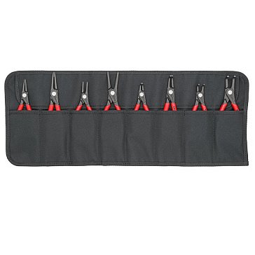 Изображение товара Набор щипцов прецизионных Knipex KN-001958V02 для внутренних и внешних стопорных колец, 8 предметов