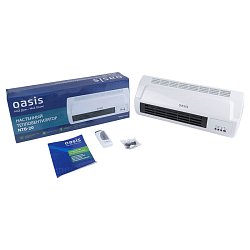 Настенный тепловентилятор керамический Oasis NTB-20 (мощность 2000 вт, вес 1.7 кг, таймер отключения)