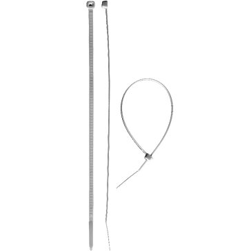 Изображение товара Хомуты нейлоновые Зубр 309010-25-080, белые, 2.5 x 80 мм, 100 шт