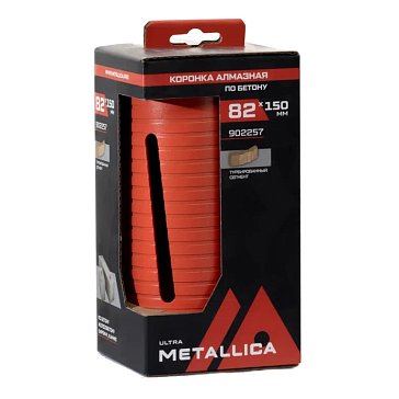 Изображение товара Коронка Metallica Ultra 902257, алмазная, сегментная, удлин., 82x150 мм, М16, без хвостовика, по бетону