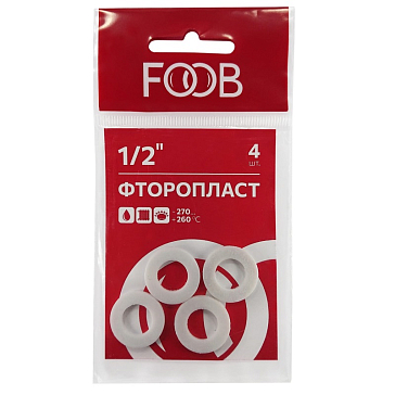 Изображение товара Набор прокладок из фторопласта FOOB 1/2", 4 шт.