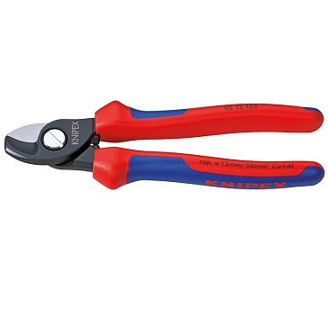 Изображение товара Кабелерез Knipex KN-9512165SB, Ø 15 мм (50 мм²), длина 165 мм, фосфатированный, 2-комп ручки, SB