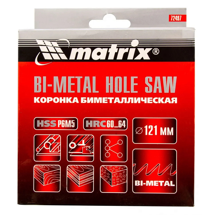 Коронка Matrix Bimetal 72497,121 мм в Туле