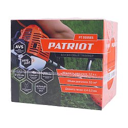 2-х тактный бензиновый триммер Patriot PT 5555ES Country (объем двигателя 52 см³, бак 1.1 л, леска + нож)
