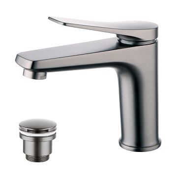 Изображение товара Смеситель для умывальника Lemark Bronx LM3706GM, графит