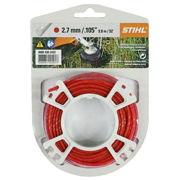Изображение товара Леска для триммера Stihl 00009302422 диаметр 2.7 мм длина 9.8 м бесшумная