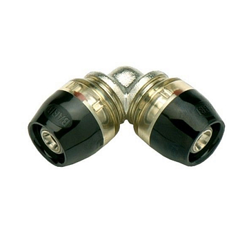 Изображение товара Угольник Blansol 90 градусов 16 мм латунь для металлопластиковых труб