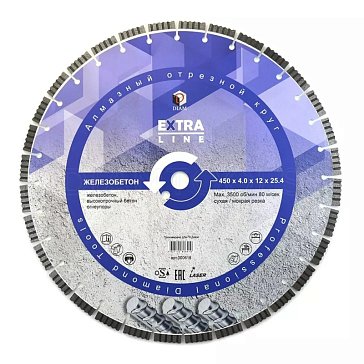Изображение товара Отрезной круг Diam Extra Line Железобетон 000615 (450х4,0х12х25,4)