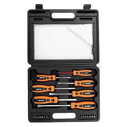 Набор отверток и бит Sparta 13309, двухкомпонентные рукоятки, 21 предмет