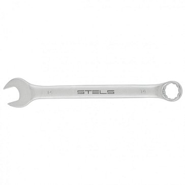 Изображение товара Ключ комбинированный Stels 15211 (14 мм, CrV, матовый хром)